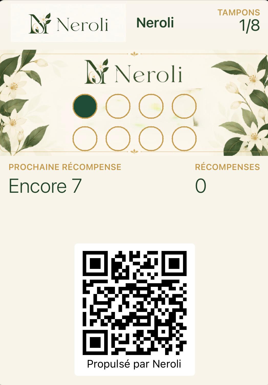 Exemple de carte fidélité Neroli